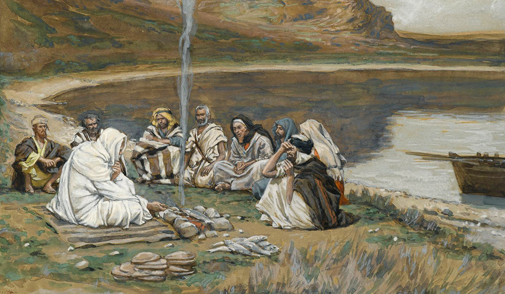 'Comida de Jesús con sus apóstoles' de James Tissot. Museo de Brooklyn, Nueva York.