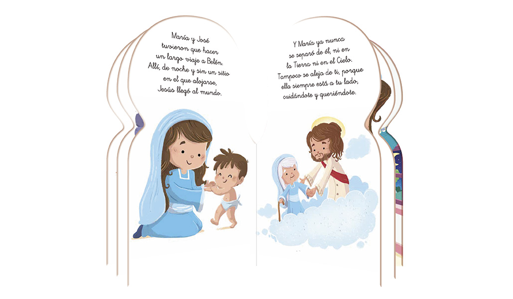 Ilustración interior del libro 'Virgen María'