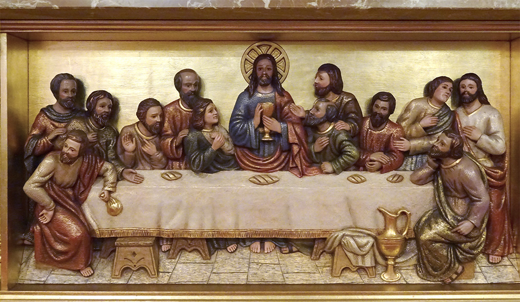 'Última Cena'. Altar de la iglesia del convento de las Carmelitas Descalzas de la calle Imagen, de Alcalá de Henares, Madrid