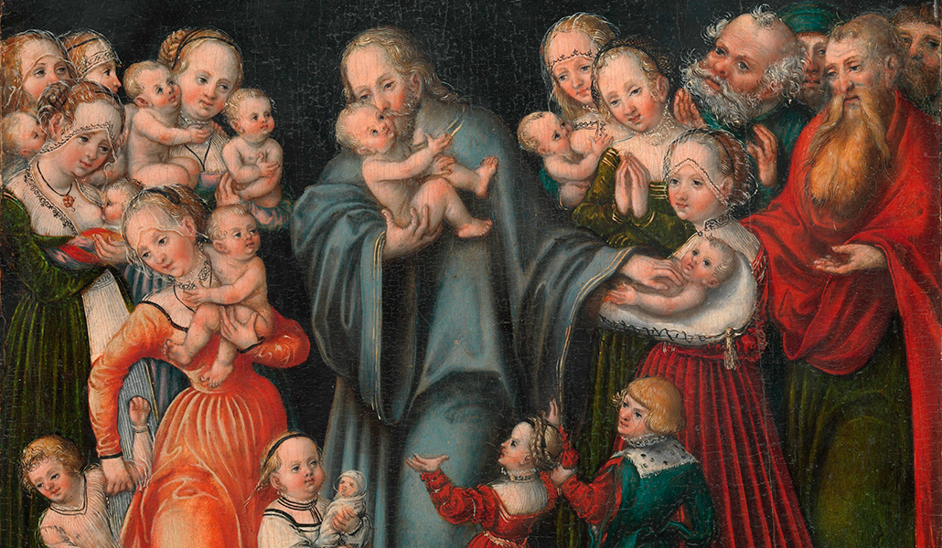 'Jesús bendice a los niños'. Lucas Cranach, 'el Joven'. Metropolitan Museum Nueva York, Estados Unidos