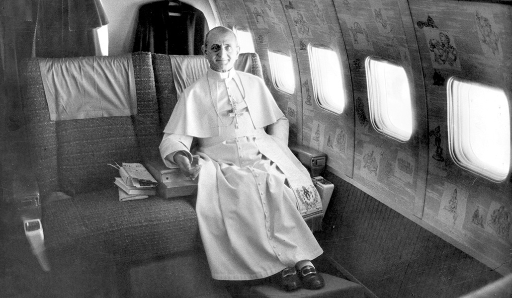 Pablo VI fue el primer Papa que realizó un viaje en avión. Fue a Tierra Santa en 1964