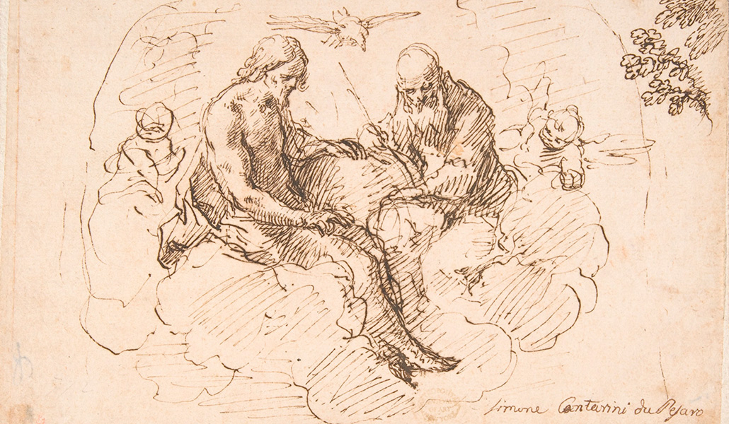 'La Santísima Trinidad en gloria'. Simone Cantarini. Metropolitan Museum of Art, Nueva York.