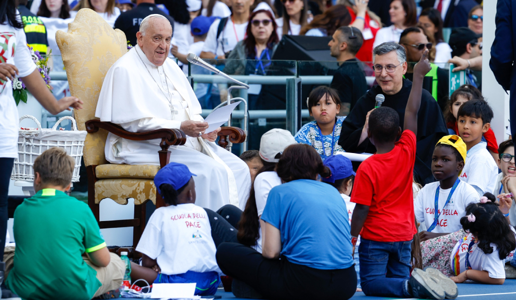 El Papa en el Estadio Olímpico de Roma durante la Jornada Mundial de los Niños