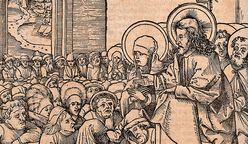 'Cristo predicando a la multitud'