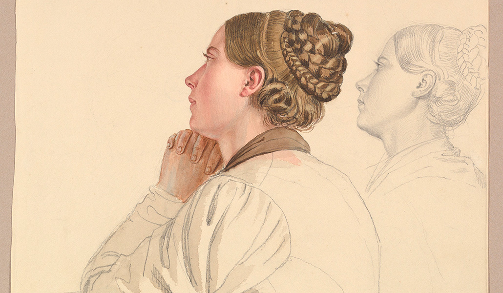 'Estudio de una mujer en oración'. Ludwig Emil Grimm. Metropolitan Museum of Art de Nueva York