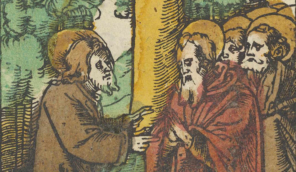 Cristo enseñando a los discípulos. Hans Schäufelein. Metropolitan Museum of Art, Nueva York.