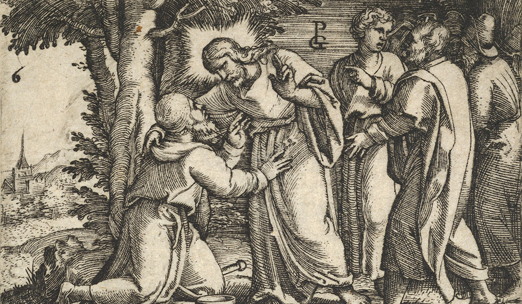 'Cristo cura al leproso'. Georg Pencz. Metropolitan Museum of Art, Nueva York
