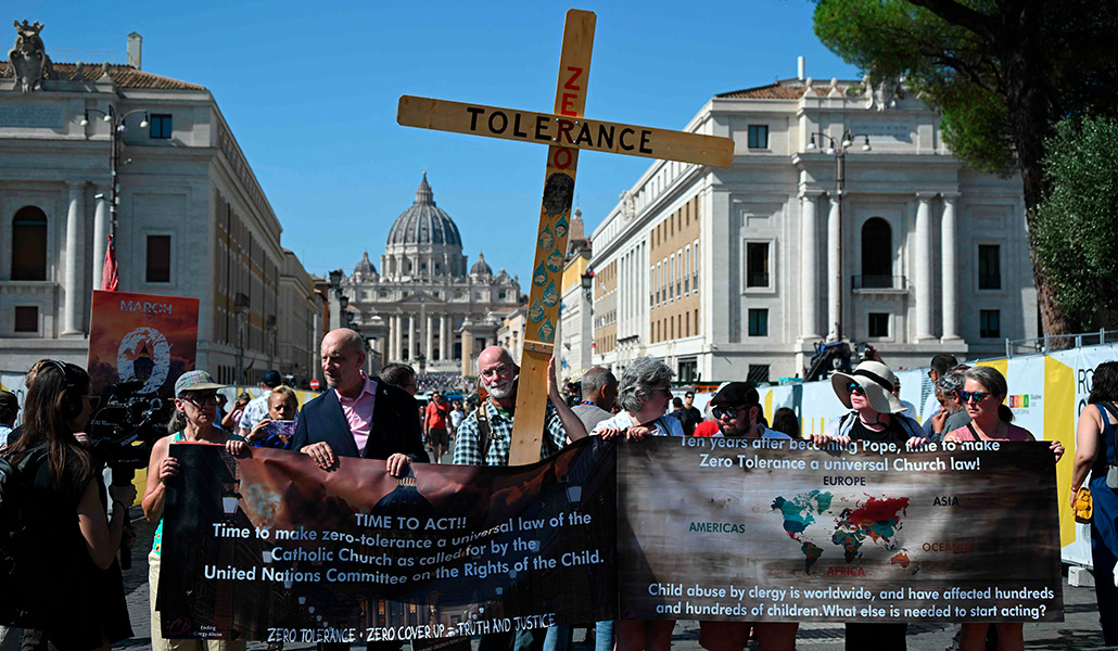 Miembros de ECA en septiembre, en una peregrinación a Roma para exigir tolerancia cero