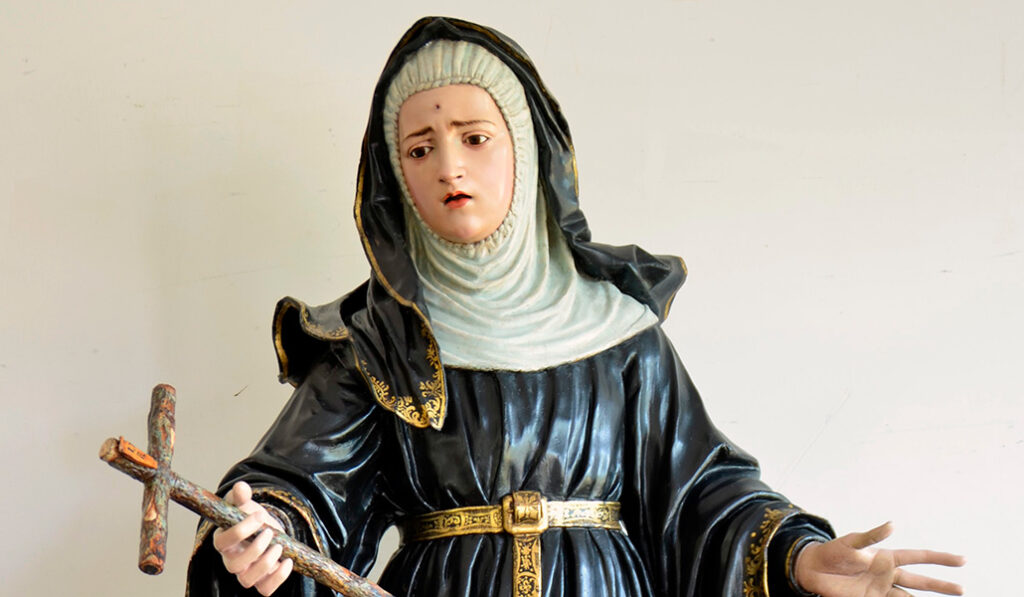 Esta santa Rita de Luis Salvador Carmona ahora puede sostener la cruz