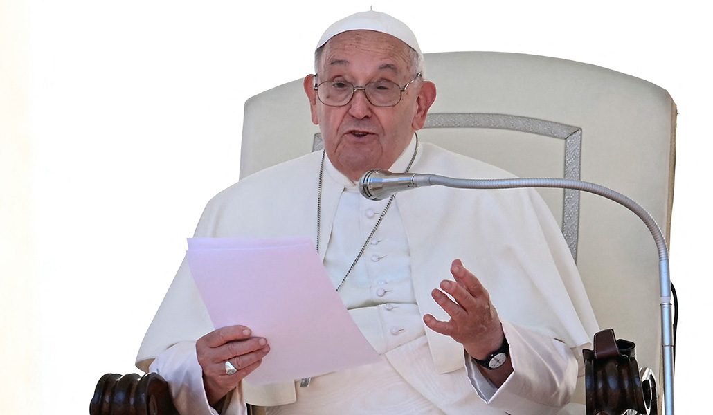 El Papa Francisco durante la audiencia general