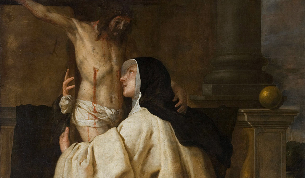 'Cristo se aparece a santa Lutgarda'. Gaspar de Crayer. Agustinas de Amberes