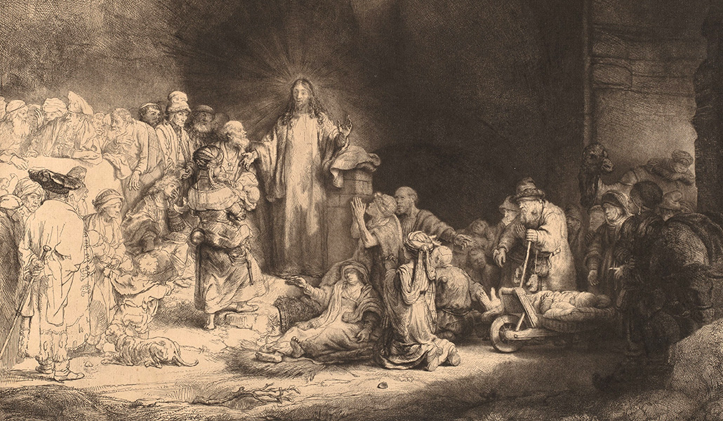 'Cristo predicando'. Rembrandt. National Gallery of Art, Washington, Estados Unidos