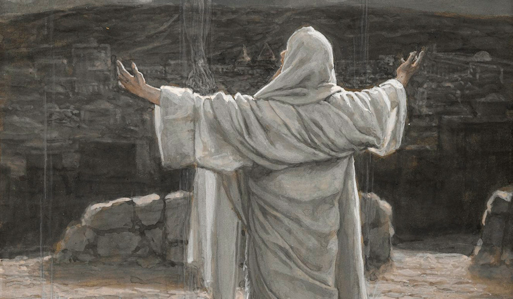 'Cristo se retira a la montaña por la noche'. James Tissot. Museo de Brooklyn, Nueva York.