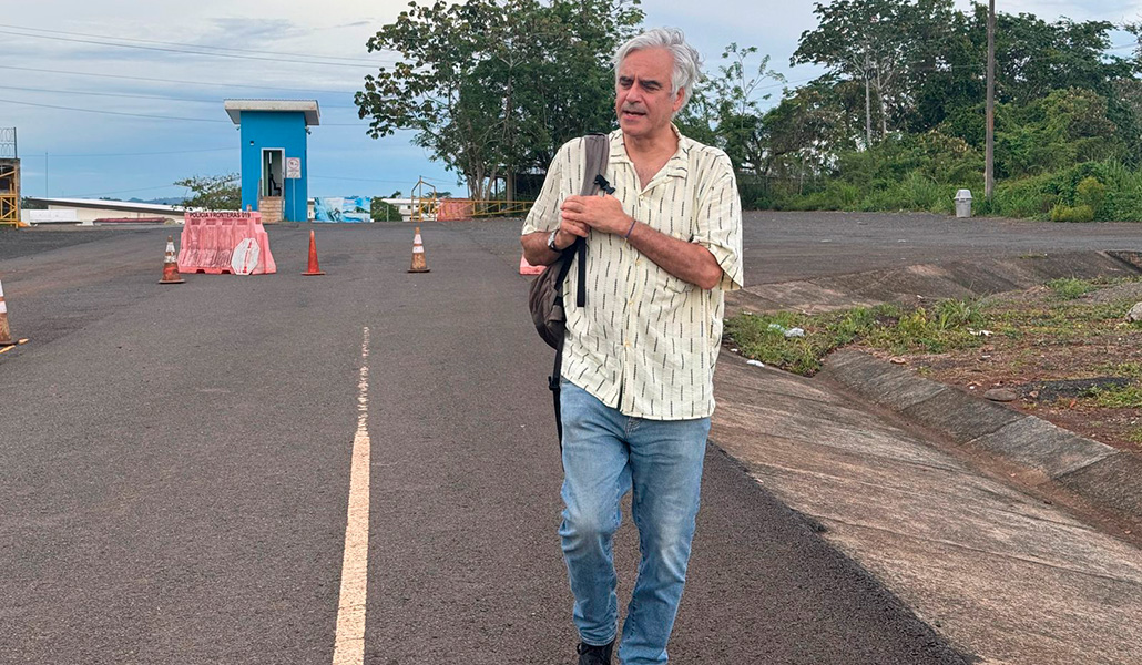 Fernando de Haro en la frontera entre Nicaragua y Costa Ric