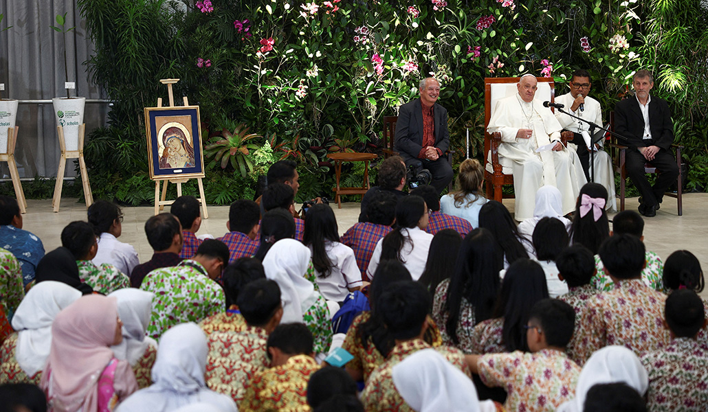 El Papa Francisco con los jóvenes de Scholas Occurrentes