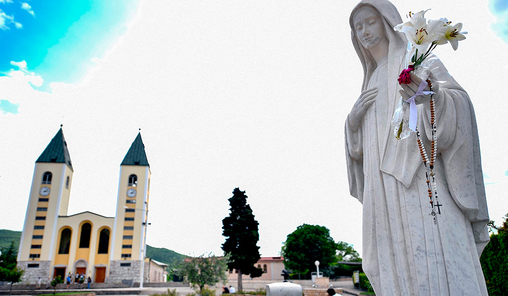 Imagen de la Virgen, en Medjugorje