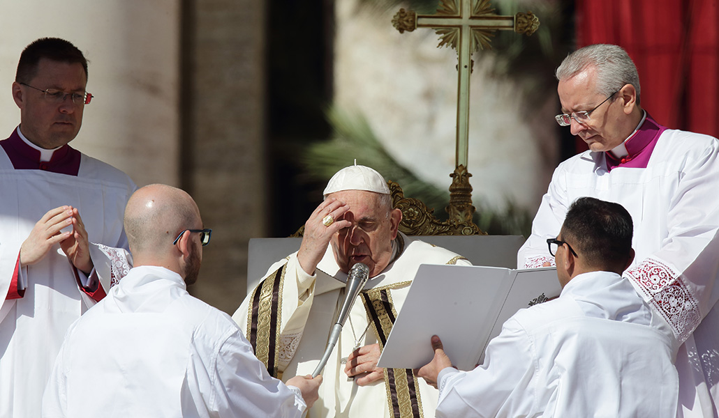 El Papa celebrando la Pascua en 2023