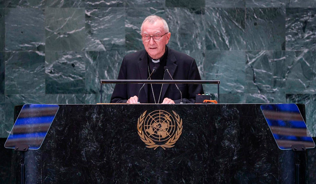 El cardenal Pietro Parolin ante las Naciones Unidas