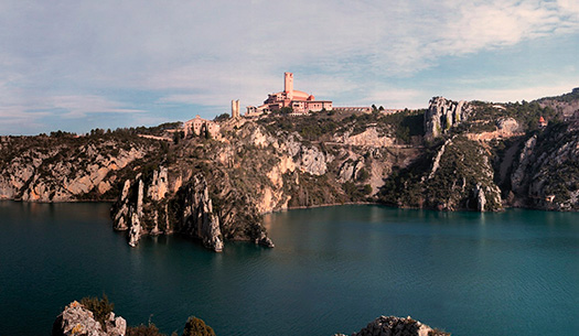 Panorámica del Santuario mariano de Torreciudad, Huesca