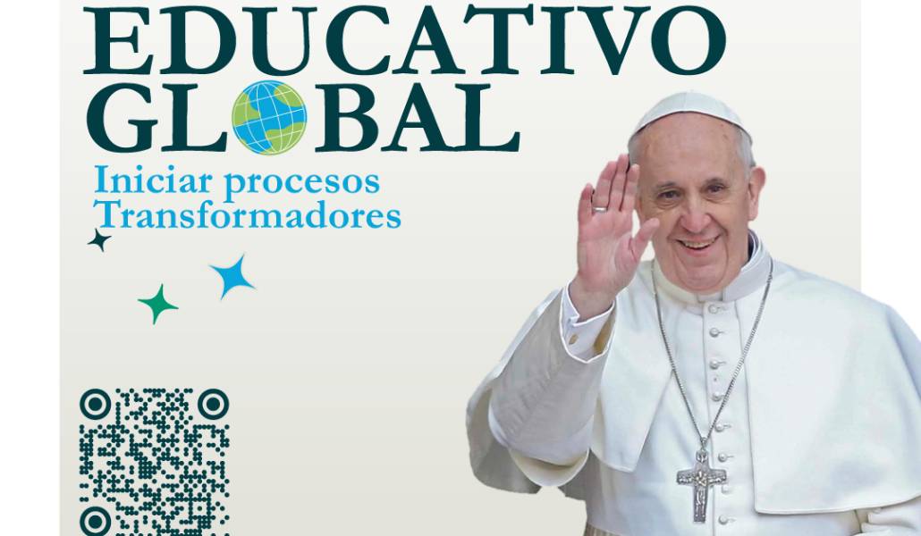 Cartel conmemorativo de Red de Entidades para el Desarrollo Solidario (REDES) sobre el Pacto Educativo Global