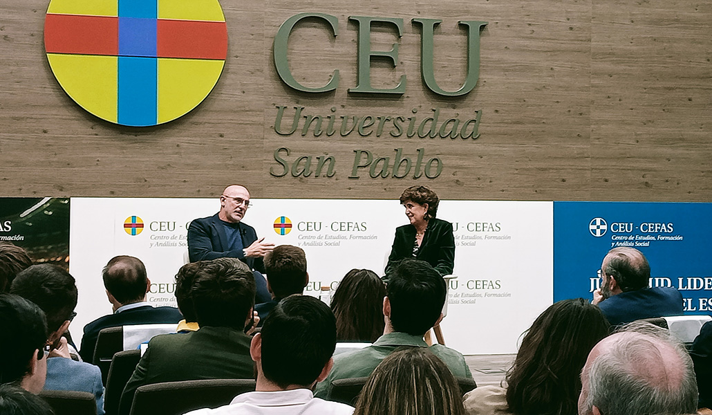 Un momento de la intervención de Luis de la Fuente