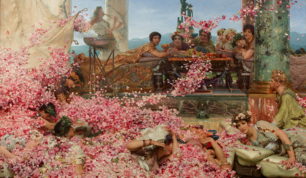 'Las rosas de Heliogábalo'. Lawrence Alma-Tadema. Foto: © Studio Sébert Photographes.