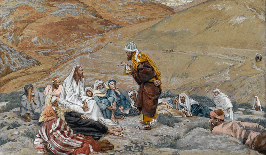 'El escriba se levantó para tentar a Jesús'. James Tissot. Museo de Brooklyn (Estados Unidos)