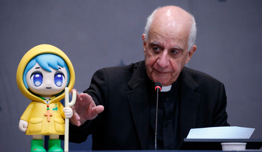 Fisichella ha presentado también la mascota del Jubileo 2025