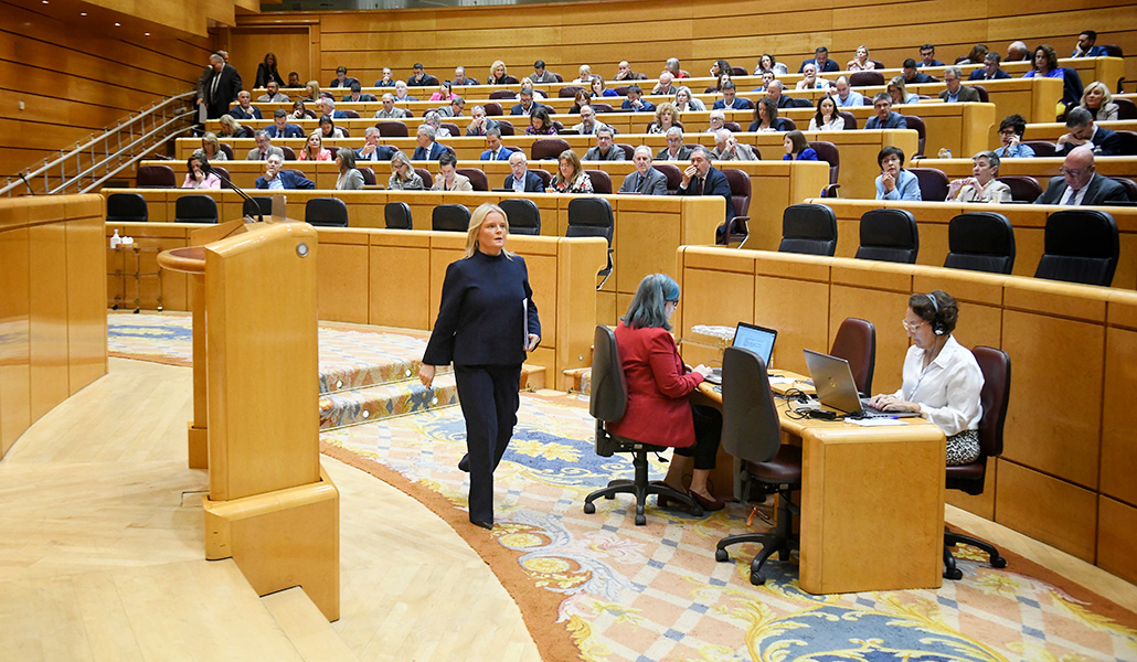 El Senado durante la sesión de este lunes en la que se ha debatido y sometido a votación la norma que podría beneficiar a los presos de ETA