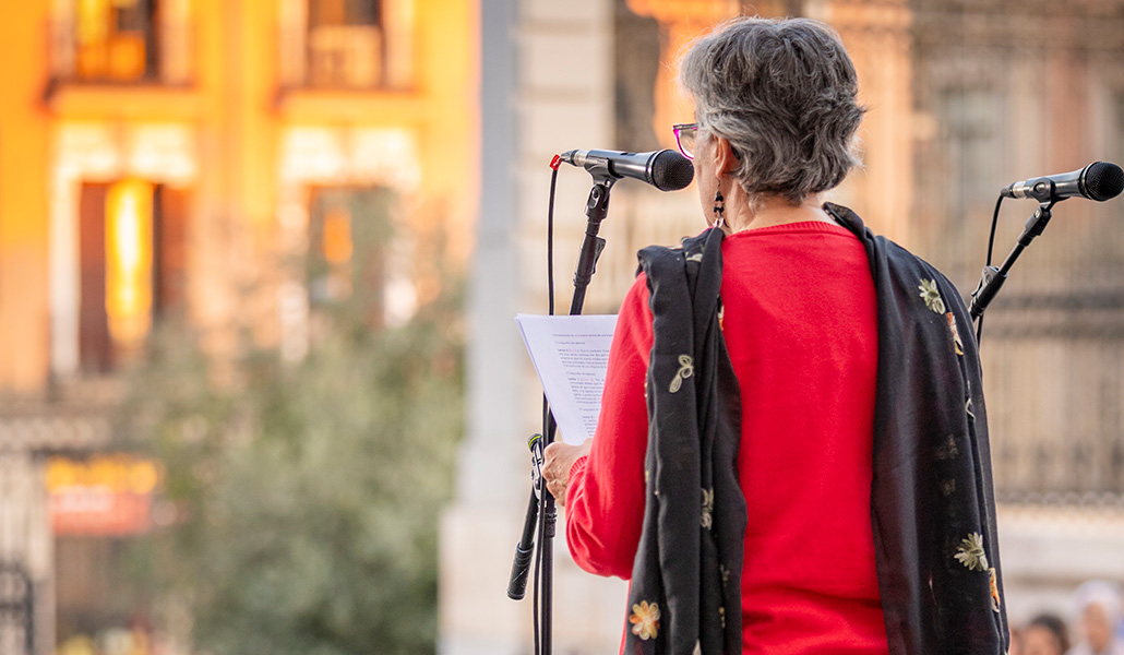 Lectura del testimonio de una víctima de abusos