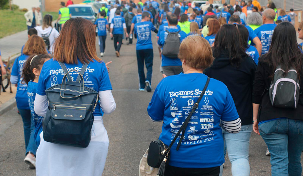 Marcha solidaria organizada por la asociación en abril para recaudar fondos para el centro de personas sin hogar Madre Teresa de Calcuta