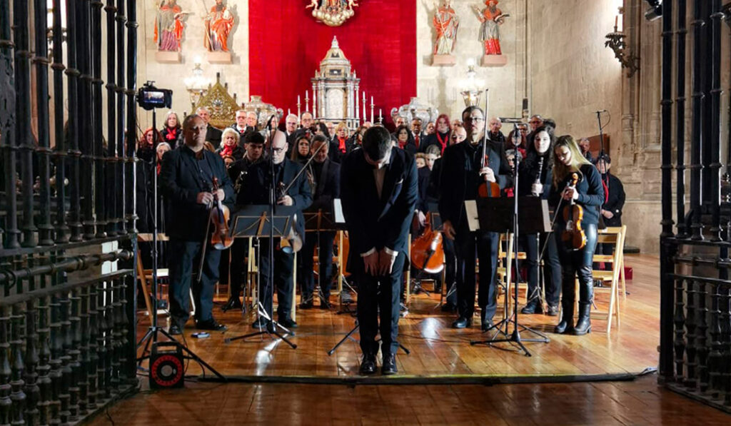 Interpretación del Miserere de Doyagüe en el altar mayor de la catedral nueva, el 10 de marzo de este año