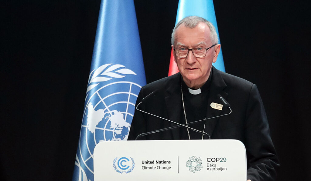 Parolin intervino en la COP29 y pidió salvaguardar el planeta