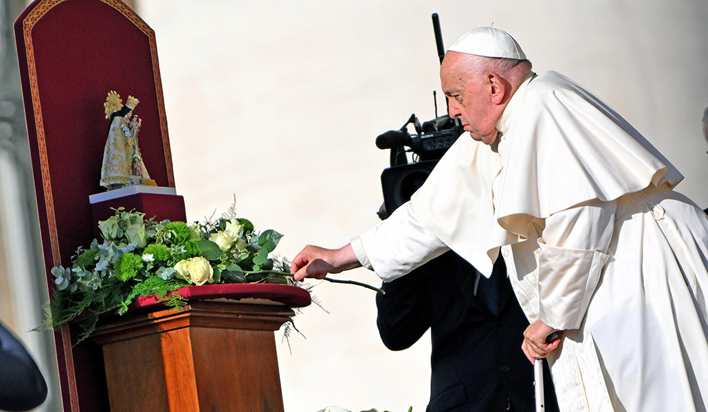 El Papa durante la audiencia