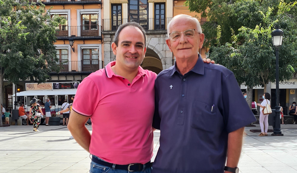 Luis Pérez junto a Fernando Redondo