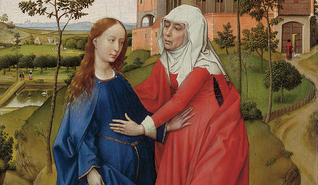 'Visitación' (detalle). Rogier van der Weyden. Museo de Bellas Artes de Leipzig (Alemania).