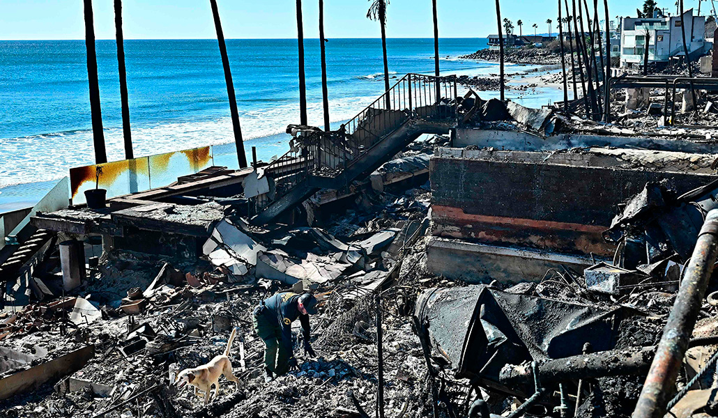 Imagen de las consecuencias de los incendios en Los Ángeles