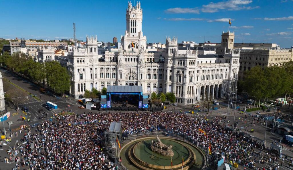 Imagen aérea de la tercera edición de la Fiesta de la Resurrección