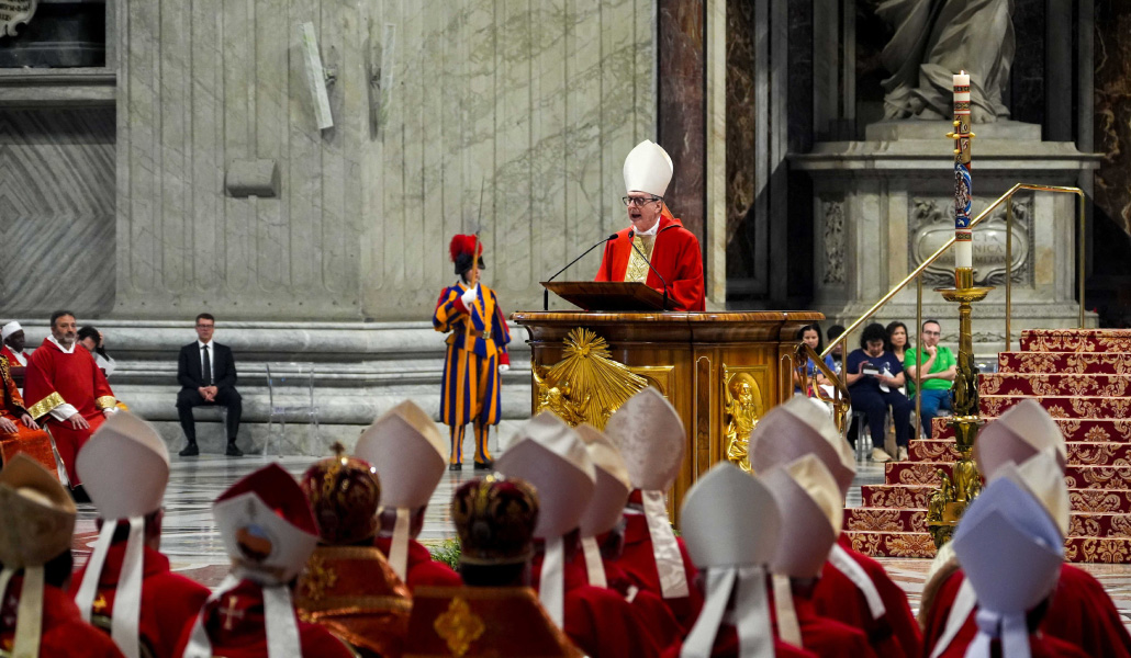 El cardenal durante la homilía