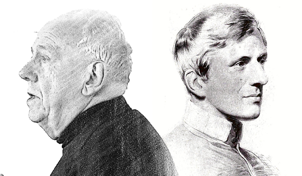 Ilustración de Alasdair MacIntyre y John Henry Newman