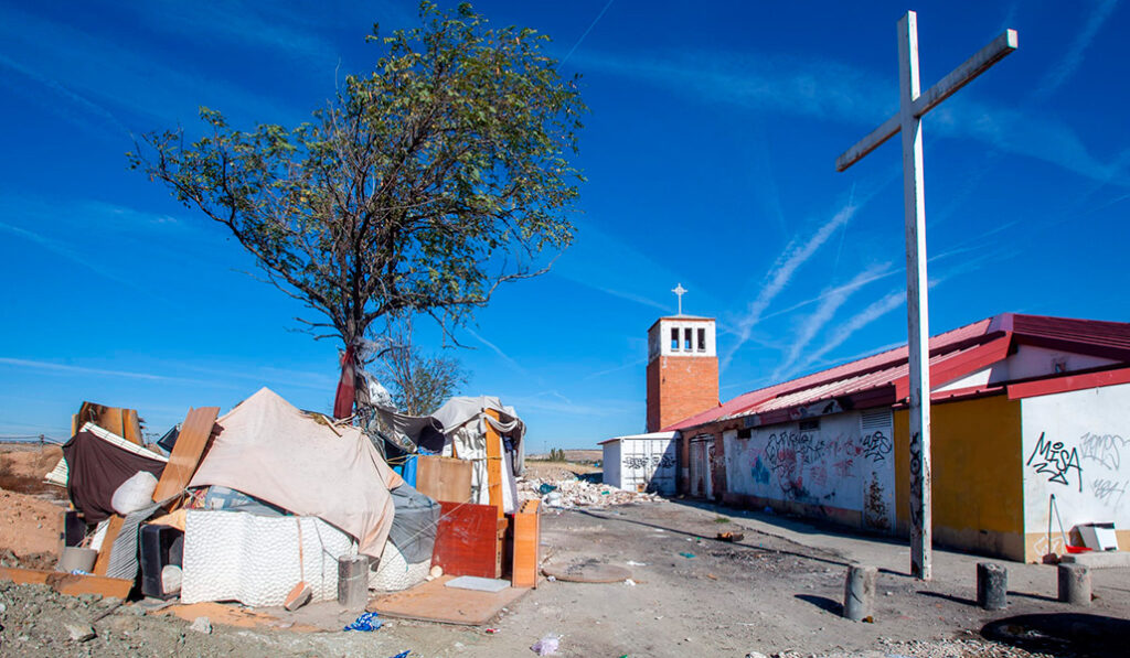 El exterior de la parroquia