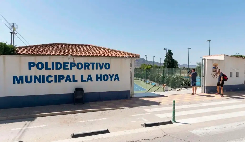 Vista del polideportivo municipal de La Hoya de Jumilla este jueves.