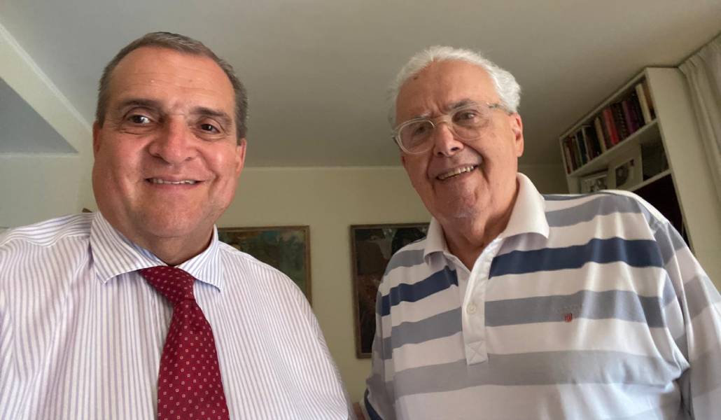 Guzmán Carriquiry y José Alberto Rugeles, vicepresidente del Foro de Laicos de España, durante la entrevista