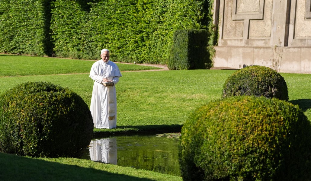 El Papa la semana pasada en Castel Gandolfo