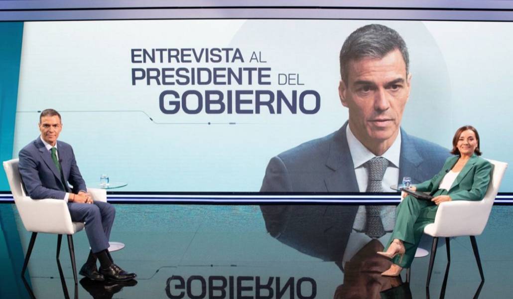 El presidente de España, Pedro Sánchez, en la entrevista en RTVE