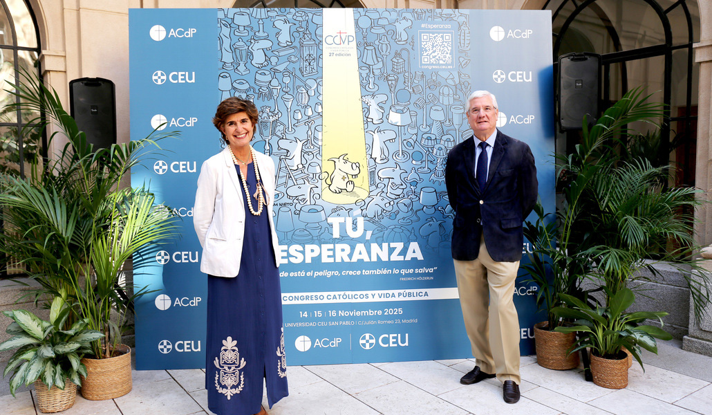 Los codirectores del congreso durante la presentación de la 27 edición. Foto: CEU.