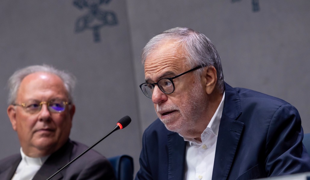 Fabene y Riccardi durante la rueda de prensa.