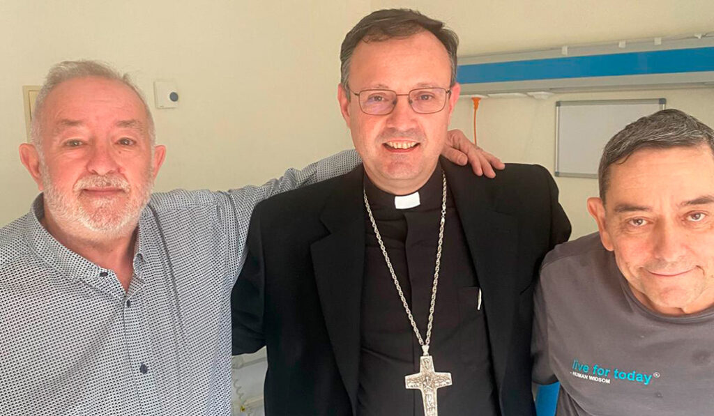 Francisco con el obispo Pepe Álvarez