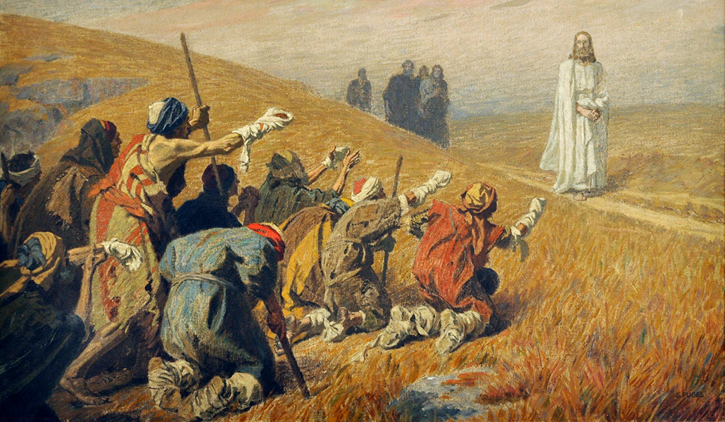 'Cristo y los leprosos'. Gebhard Fugel. Museo Diocesano de Frisinga (Alemania)