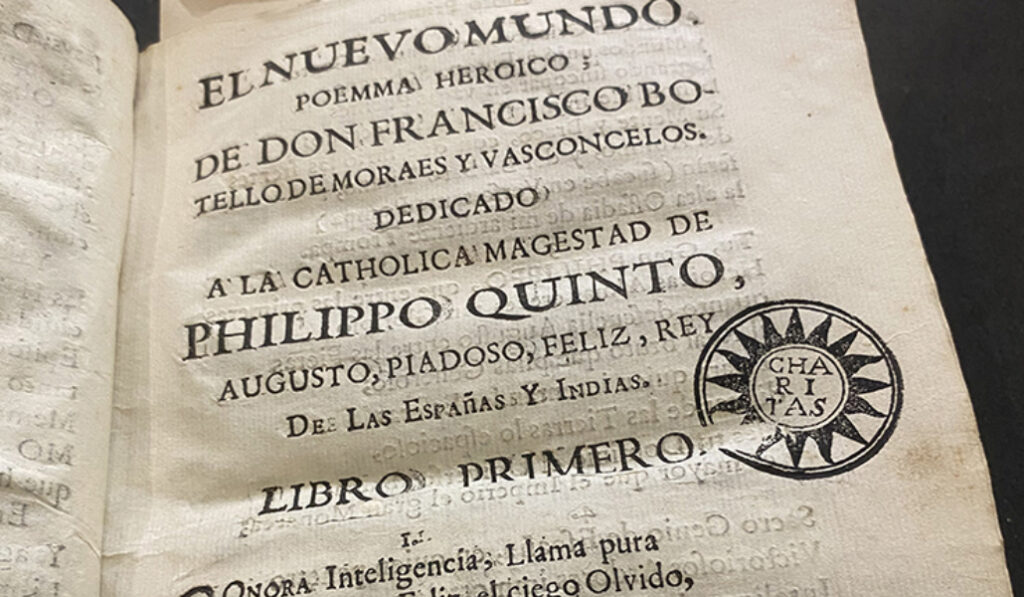 Detalle del manuscrito encontrado por la  investigadora que ha descubierto el histórico poema sobre Colón